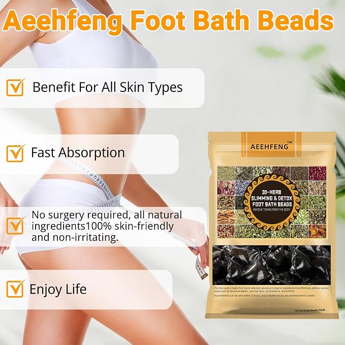 30-Herb Detox Foot Bath Beads, Professional Herbal Detox Foot Soak Beads - Image 6