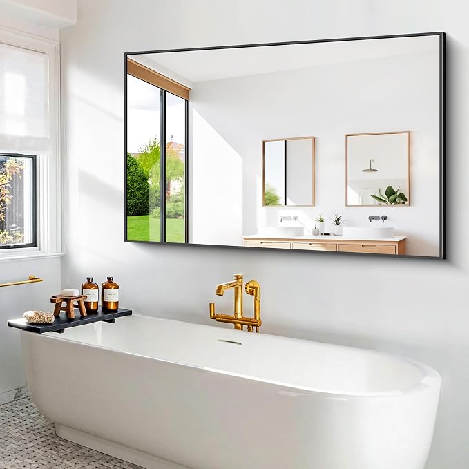 BONEWEI Bathroom Mirror, 60x40 inch Bathroom Mirrors - Image 4
