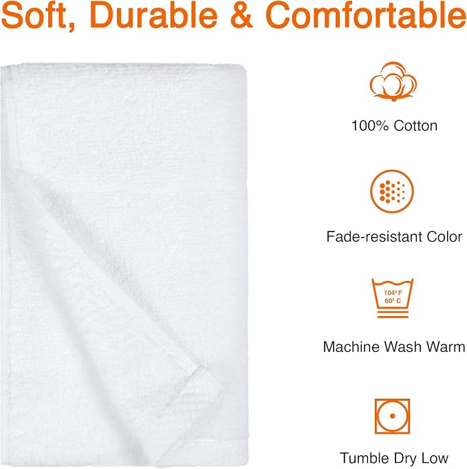 Amazon Basics 100% Cotton Soft, Quick-Dry Absorbent Hand Towels - Image 5