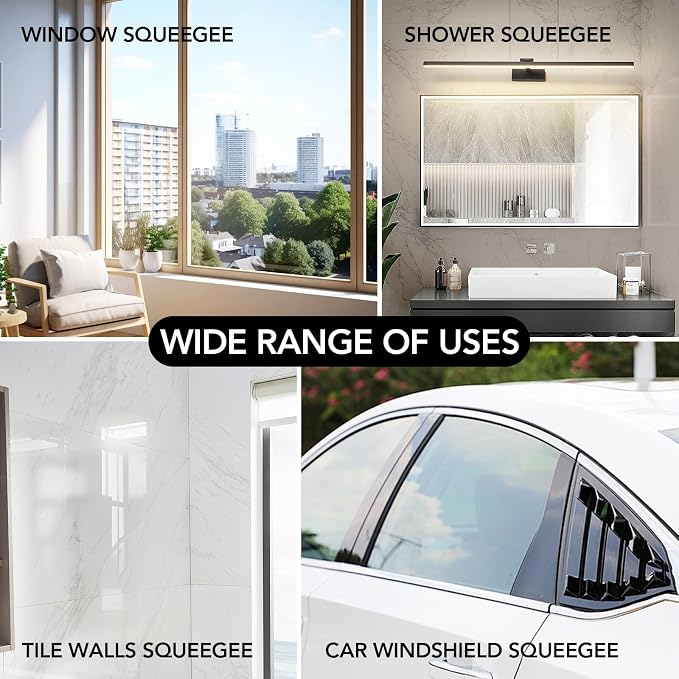 Shower Squeegee with Long Handle, 15-51" Telescopic Squeegee - Image 8