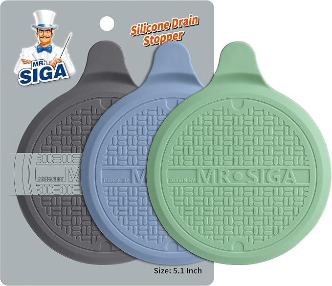MR.SIGA Silicone Bathtub Stopper, Drain Stopper by MRSIGA