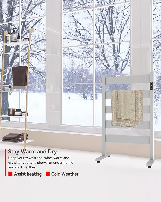 Towel Warmers for Bathroom, Space Aluminum Heated Towel Racks for Bathroom - Image 4