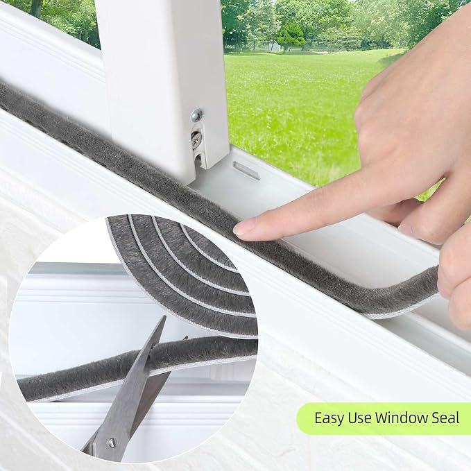 2Pack MILEQEE Door Brush Seal, 66Feet Total, Felt Pile Weather Stripping - Image 6