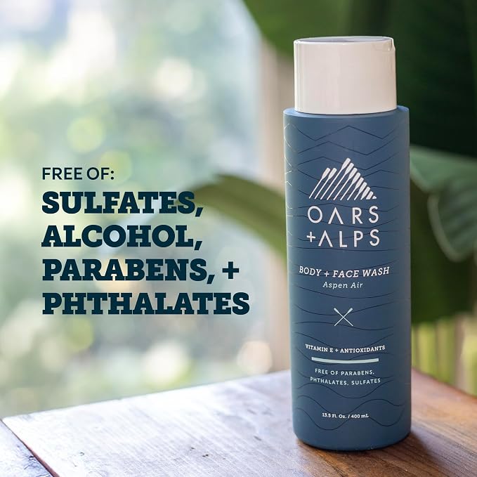 Oars + Alps Body and Face Wash for Men, Mens Body Wash & Face Cleanser - Image 5