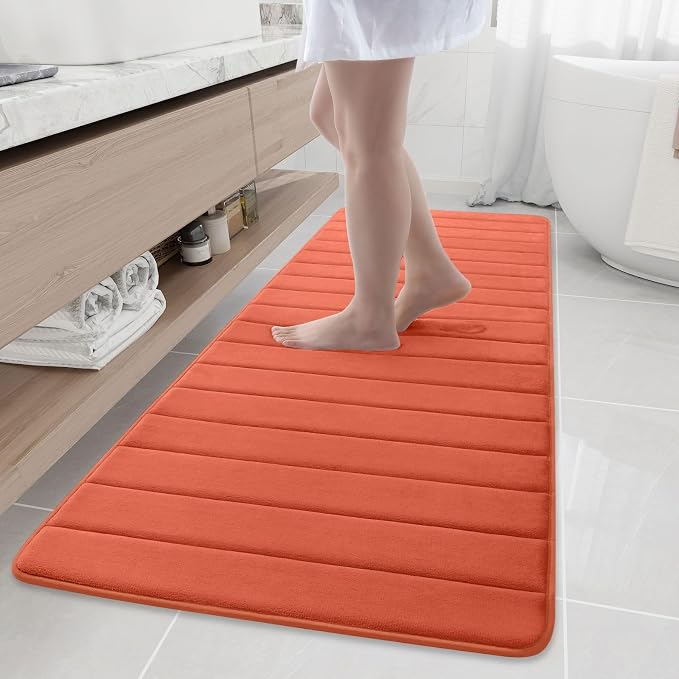 Buganda Memory Foam Bath Mat, Ultra Soft and Non-Slip Bathroom Rugs, Water by Buganda