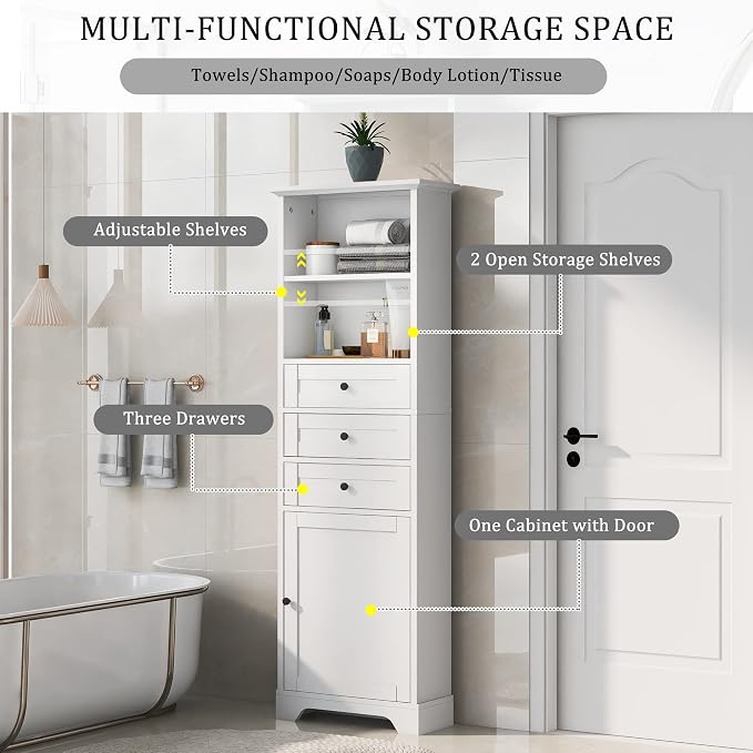 Favfurish 67" Tall Bathroom Storage Cabinet - Image 6