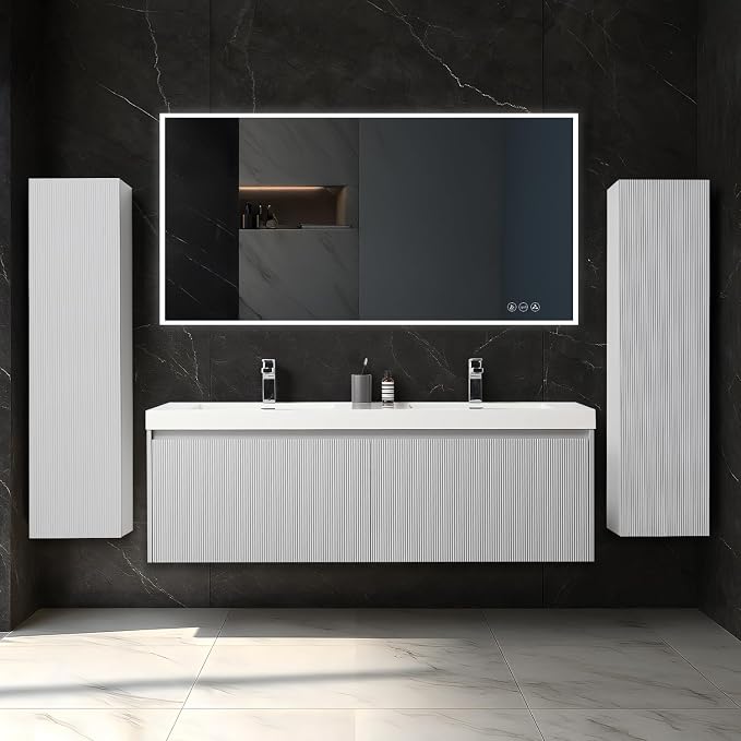Blossom 60 Inch Double Sink Bathroom Vanity by BLOSSOMKitchenBath