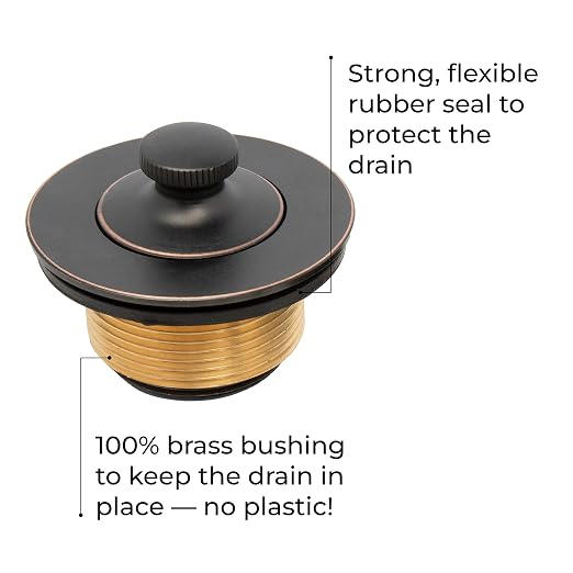 Dorence Lift and Turn Bathtub Drain Assembly Conversion Kit - Image 2