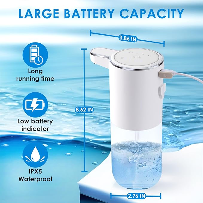 Automatic Foaming Soap Dispenser, Touchless Foam Hand Soap Dispenser - Image 5