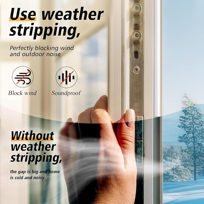 SUNMON D-Type Strip Door Weather Stripping Door Seal Self Adhesive Foam - Image 5