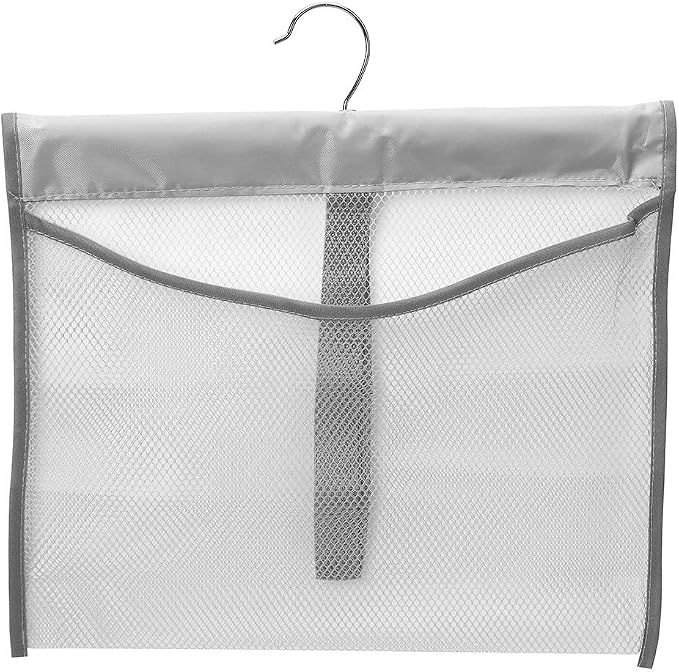 Portable Mesh Pocket with Rotatable Hanger, Quick Dry Serial Type Bath Storage by Dearjana