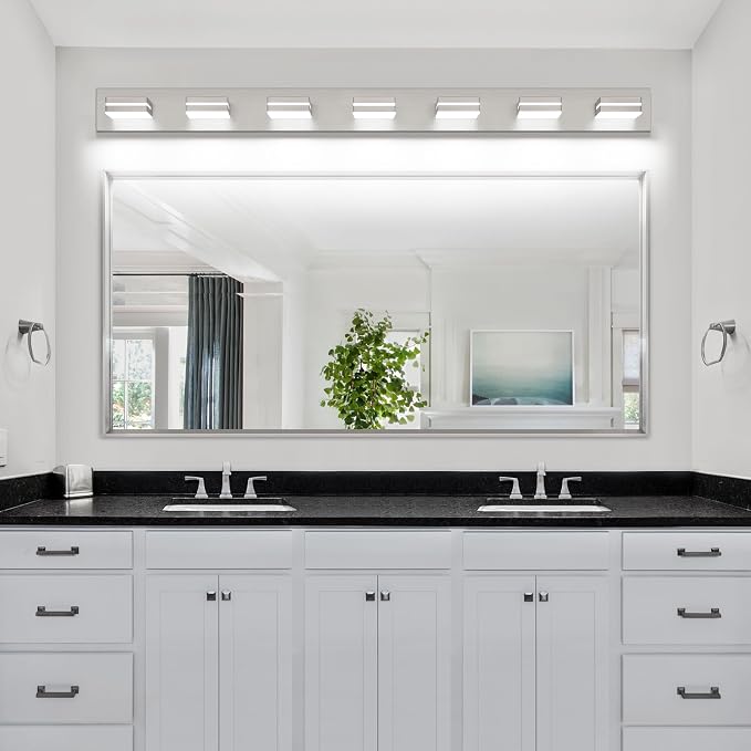 SineRise LED Modern Bathroom Vanity Light Fixtures, Brushed Nickel Modern - Image 9