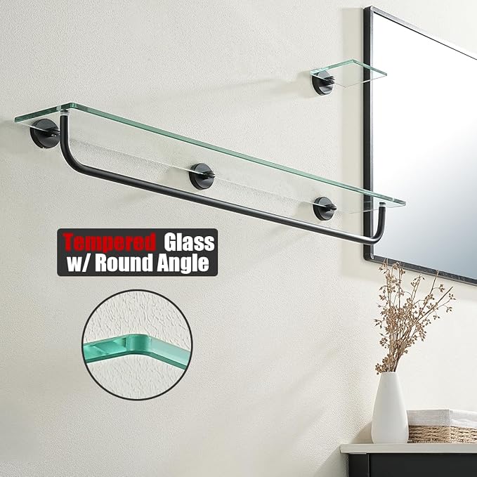 JQK Bathroom Glass Shelf, Shelf - Image 5