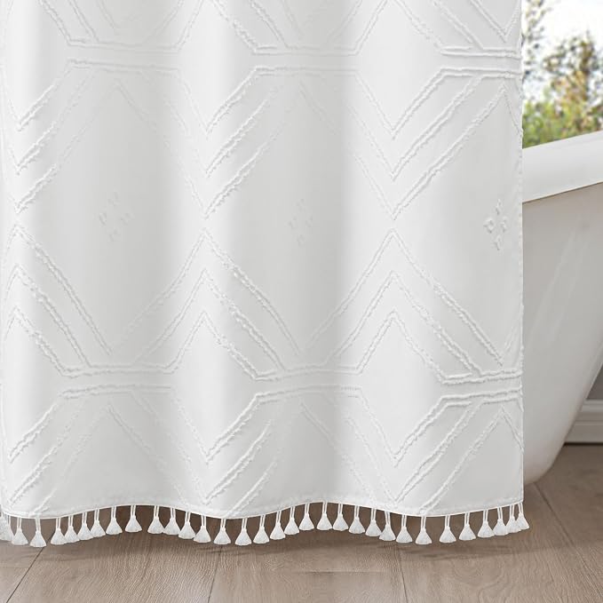 ROSERY No Hook Shower Curtain - Image 2