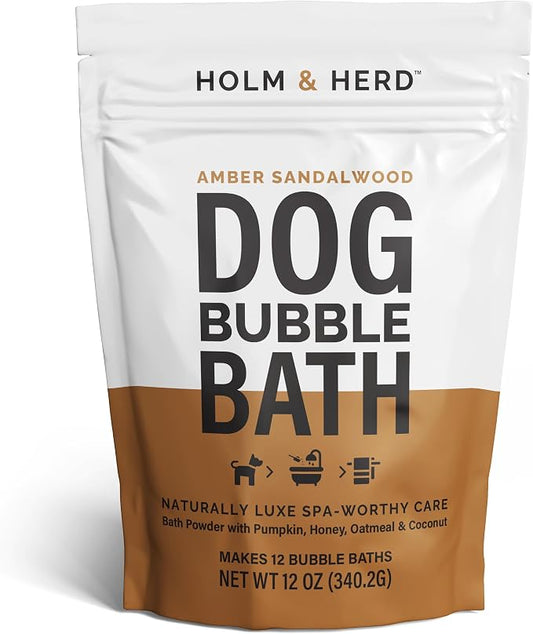 Dog Shampoo Alternative – Oatmeal & Honey Puppy Bubble Bath by HolmHerd