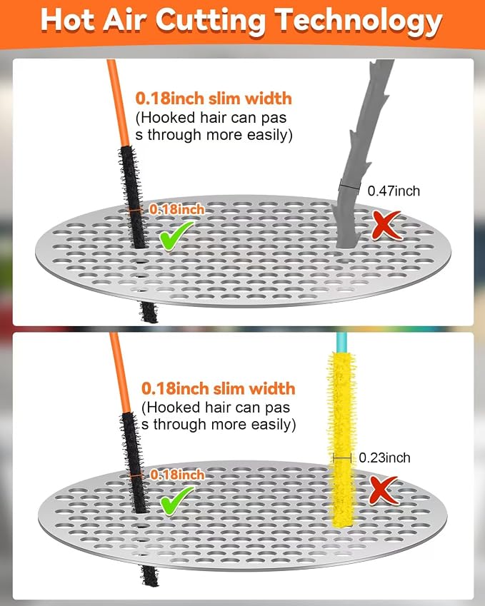 32 Inch Snake Drain Hair Removal Tool, Anti-Break Metal - Image 3