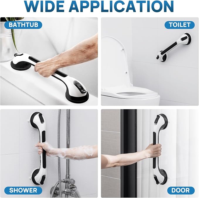 LEVERLOC Grab Bars for Bathtubs and Showers, Shower Handle 17 Inch Strong - Image 7
