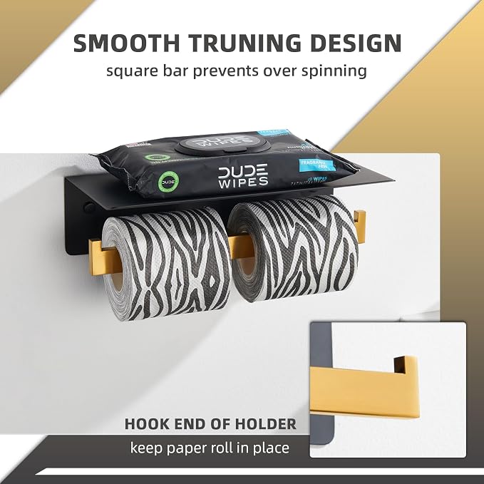 Angle Simple Double Toilet Paper Holder - Image 3