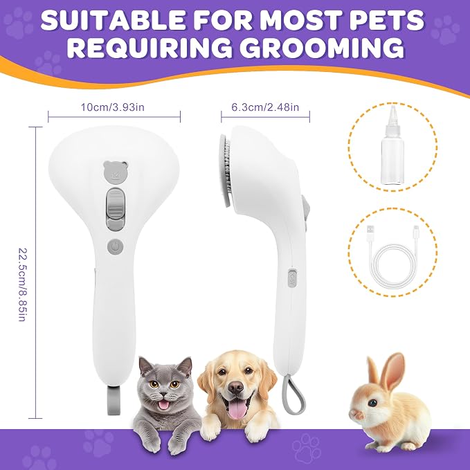 Pet Spray Grooming Brush Cat Brushes Cat Hair Removal Products Cat Shedding - Image 5
