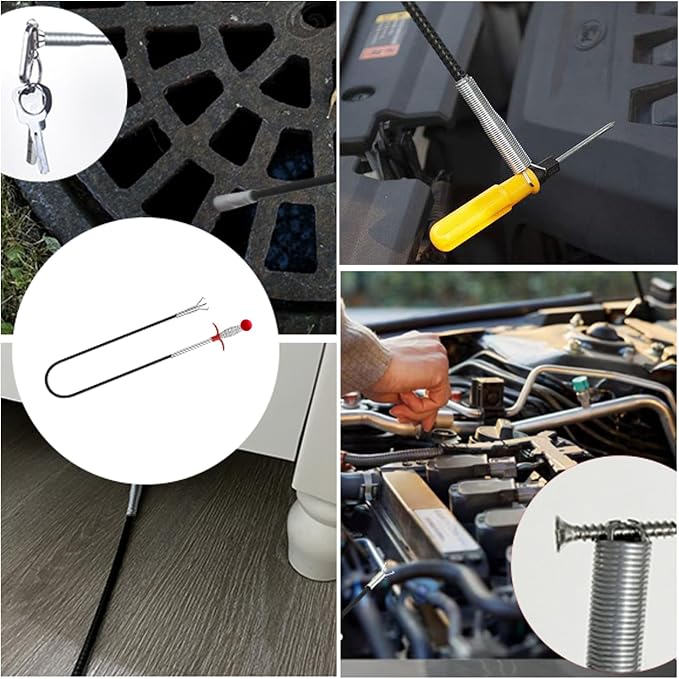 Drain Snake 61 Inch Flexible Claw Grabber Tool - Image 8