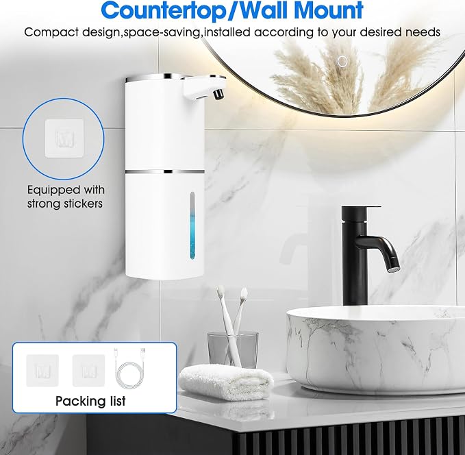 2 Pack Automatic Liquid Soap Dispenser, Touchless Soap Dispenser, 13.5oz/400ml - Image 5