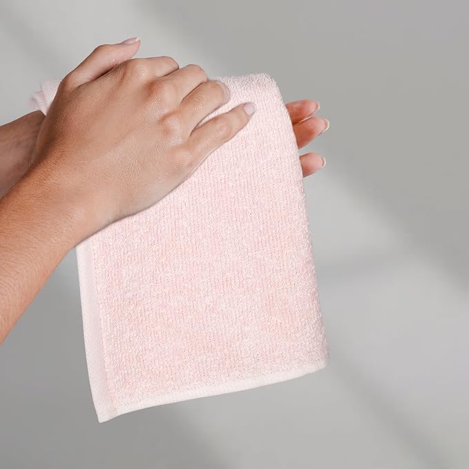 Amazon Basics face Towels for bathroom, 100% Cotton Extra Absorbent washcloth - Image 6