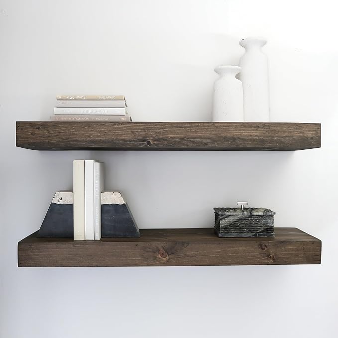 Urbandi Modern Floating Shelves 3 Inches Thick by Hand-madeInUSA