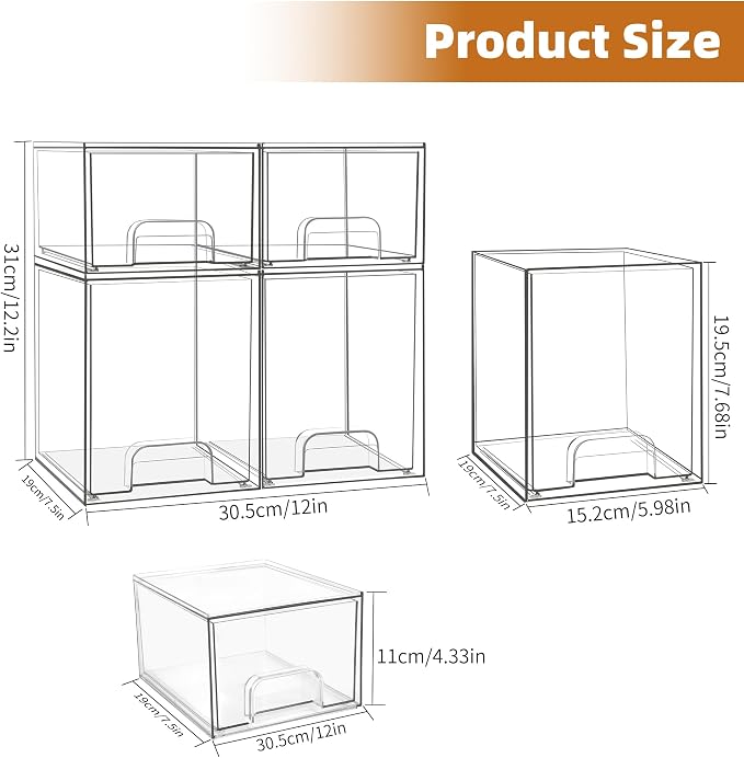 Baby Bottle Organizer, Stackable Storage Drawers - Image 3