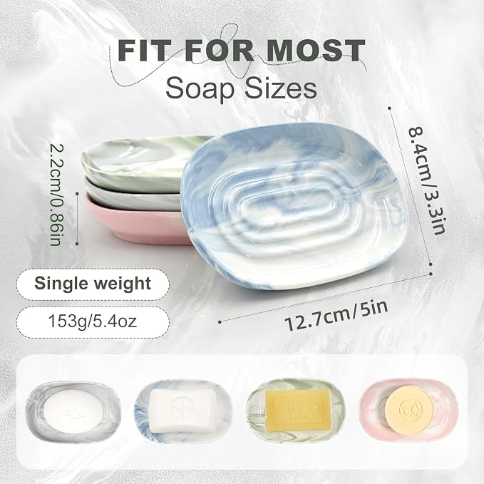Elegant Ceramic Soap Dish for Shower - Image 6
