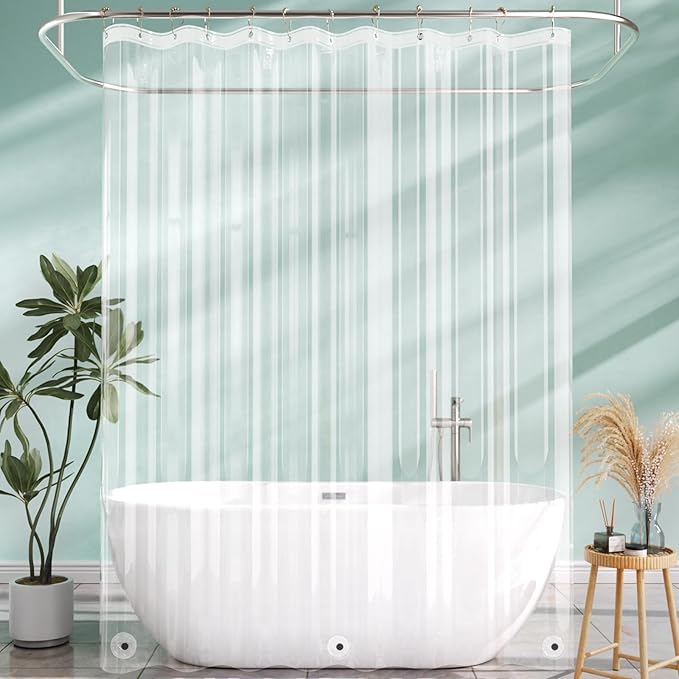 AmazerBath Extra Long Shower Curtain Liner 72x108, Waterproof Plastic Shower by AmazerBath