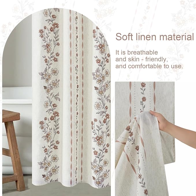 ORTIGIA Farmhouse Floral Shower Curtains - Image 5
