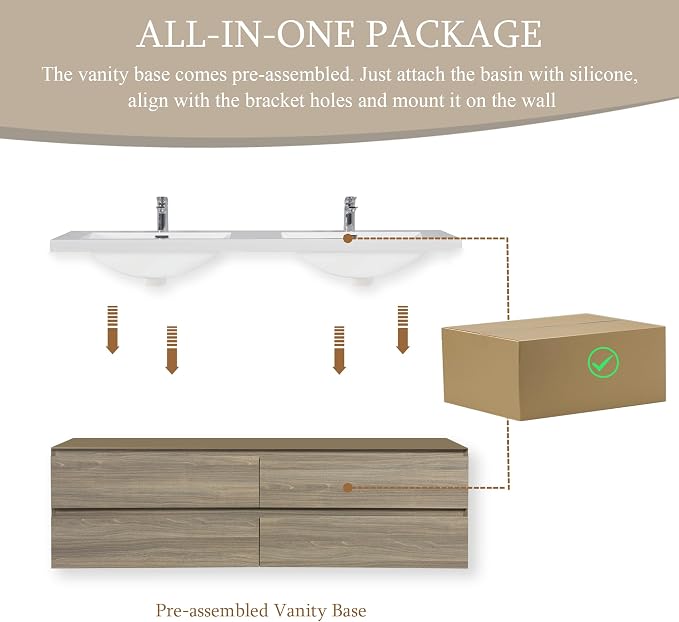 72" Floating Bathroom Vanity - Image 4