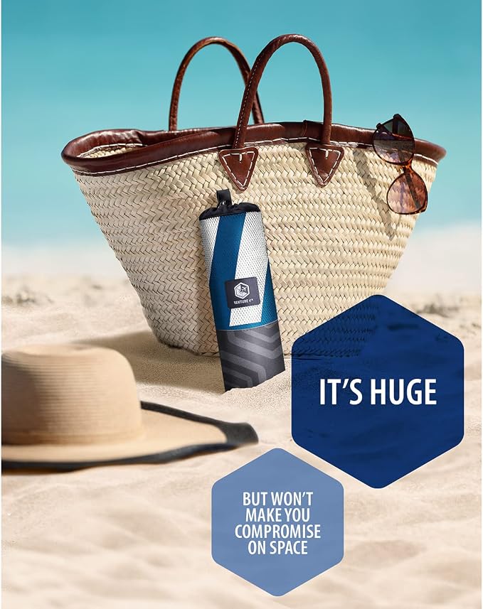 VENTURE 4TH Microfiber Beach Towel: Quick-Dry, Sandproof and Lightweight - Image 4