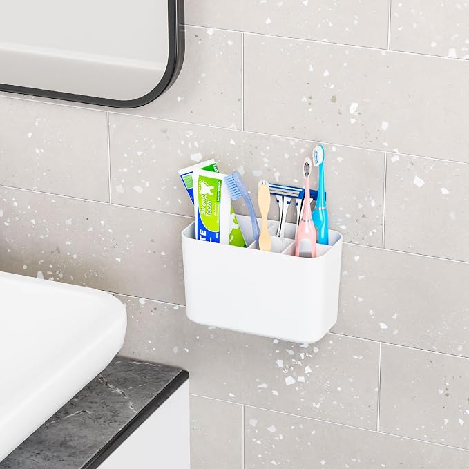 Electric Toothbrush Holder for Bathroom Countertop and Wall Mounted - Image 4