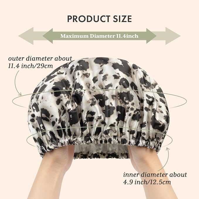 AmazerBath Shower Cap, Double Layers Hair Cap - Image 2