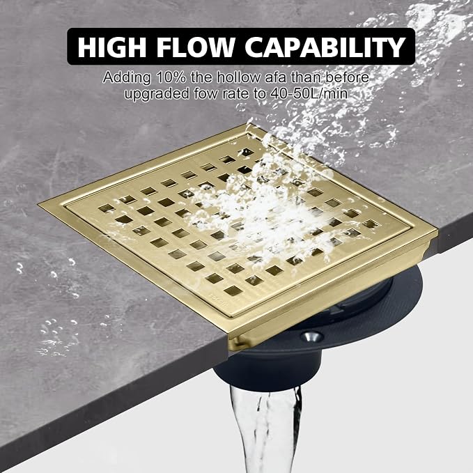 6 Inch Square Shower Drain - Image 5