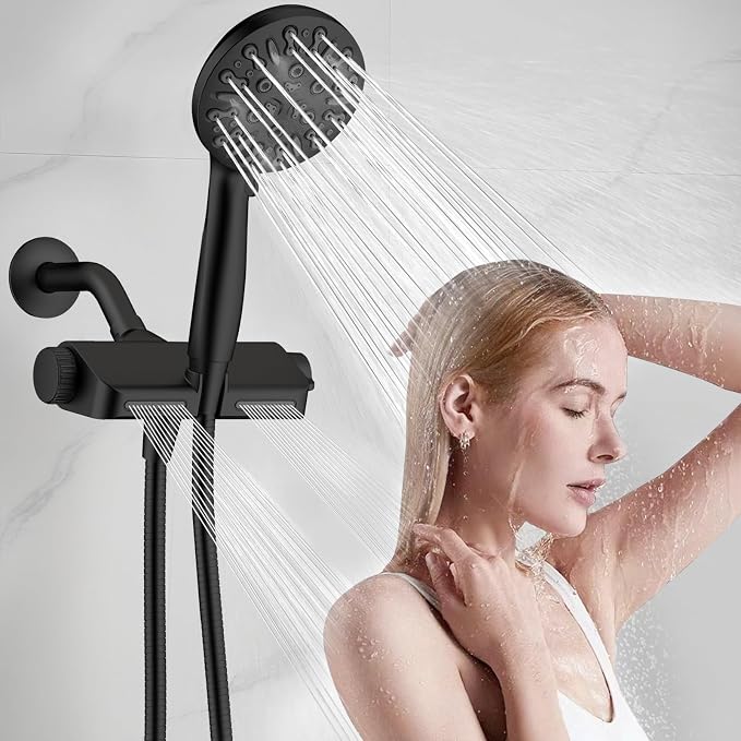 Filtered Shower Head with Handheld Combo, Hard Water Filter Shower Head with 9 - Image 7