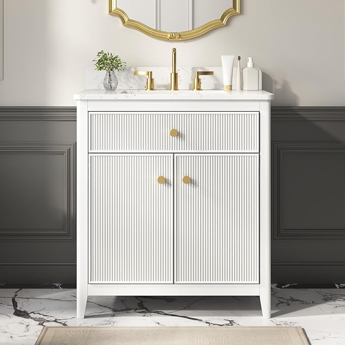 30 Inch Bathroom Vanity with Sink, Undermount Single Sink Vanity with - Image 8