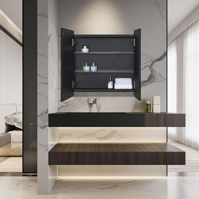 Black Bathroom Medicine Cabinet - Image 2