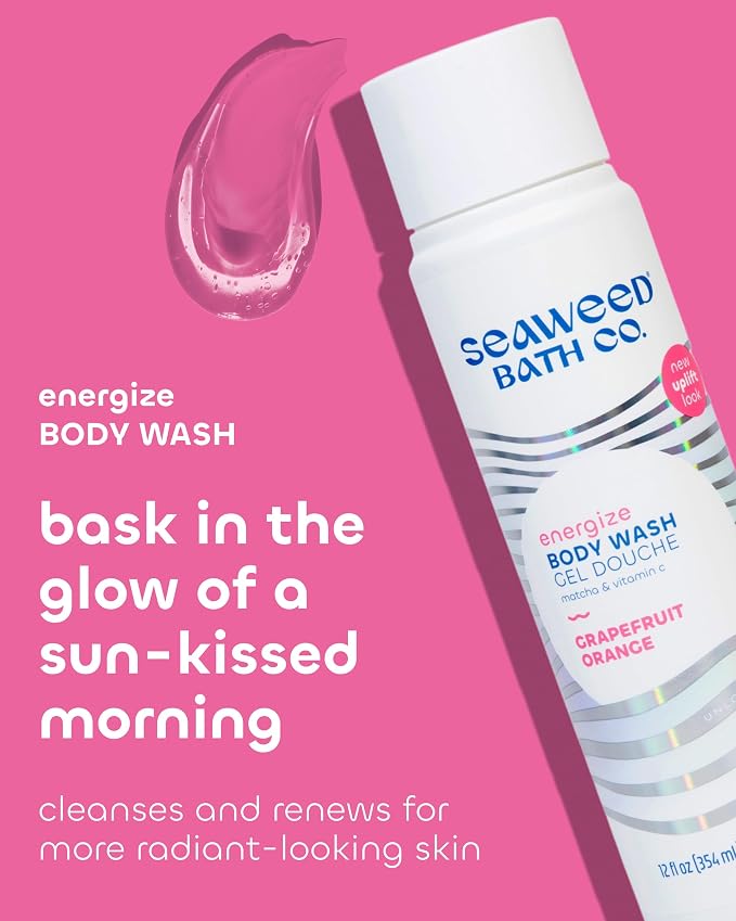Seaweed Bath Co. Energize Body Wash, Grapefruit Orange Scent, 12 Ounce - Image 2