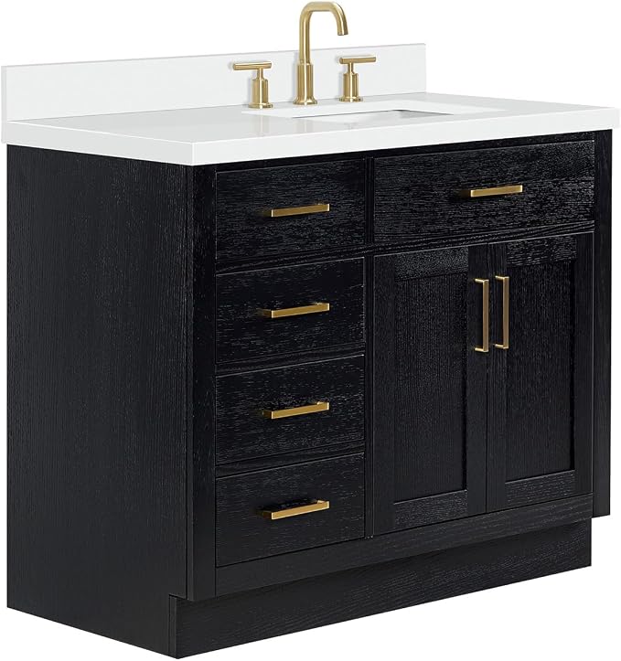 ARIEL Hepburn 43 Inch Single Rectangular Sink Bathroom Vanity - Image 4