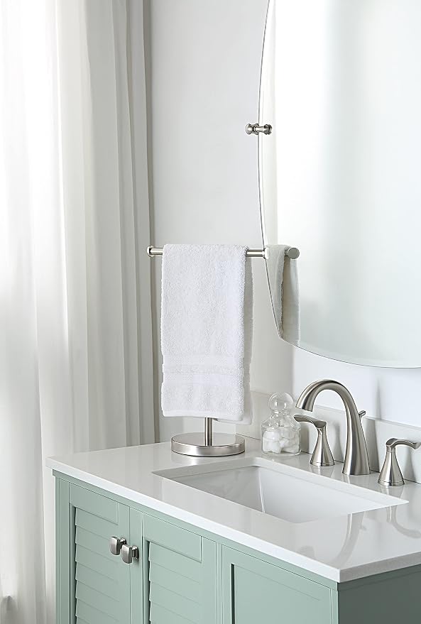 SunnyPoint Countertop Hand Towel Holder Stand – 16.5" Tall Stainless Steel - Image 3