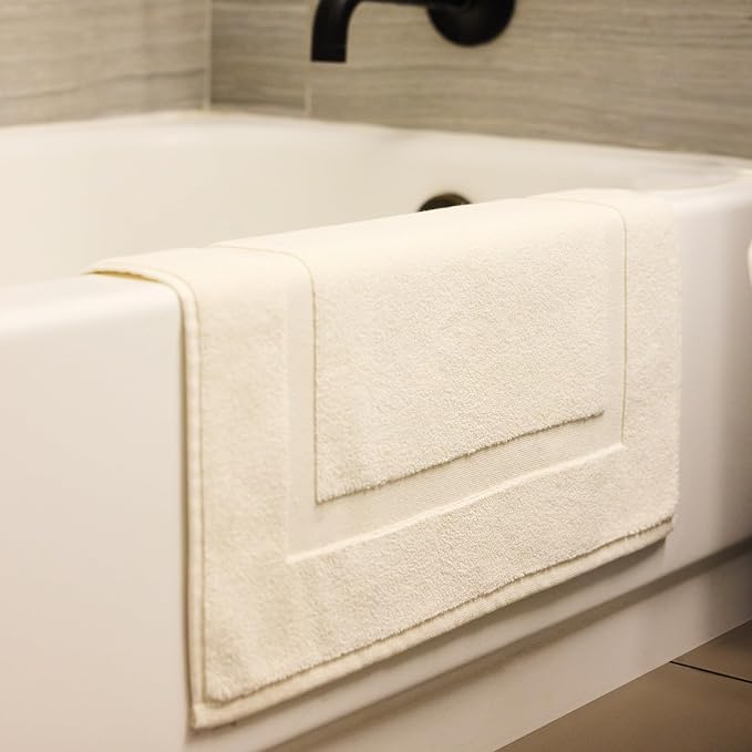 Preston Lane Douro Bath Mat – 100% Cotton, Plush & Absorbent Quick-Dry Bathroom - Image 2