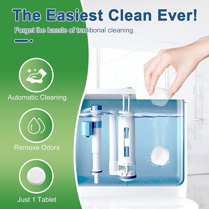 Toilet Bowl Cleaners, Bleach Tablets 100 PACK, Automatic Cleaner - Image 3