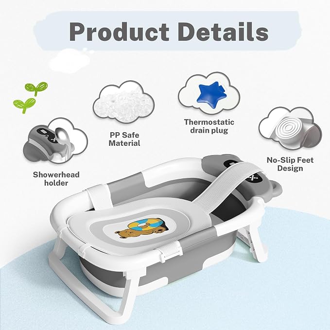 AVIDOR Baby Bathtub, Collapsible Bathtub - Image 4