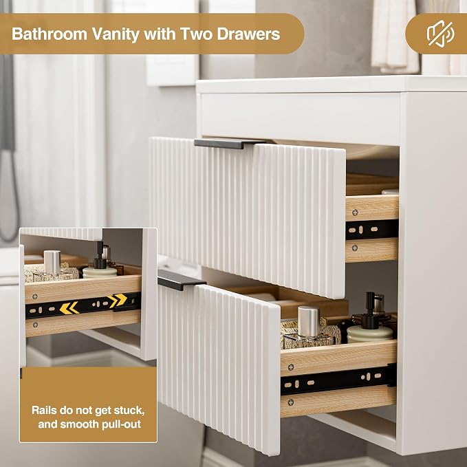 24 Inches Modern MDF Bathroom Vanity - Image 6