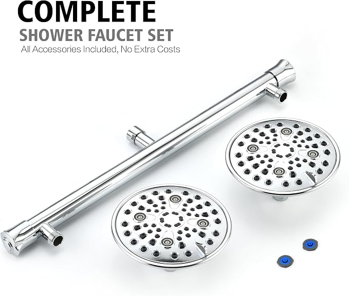 sumerain Luxurious 6" High Pressure Dual Shower Head Combo - Image 7