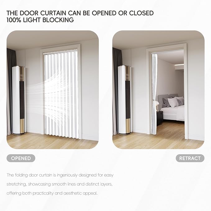 100% Blackout Fabric Folding Door Curtain - Image 6
