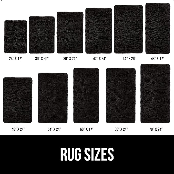 GORILLA GRIP Bath Rug Mat 42x24, Thick Soft Absorbent Chenille, Quick Dry - Image 6