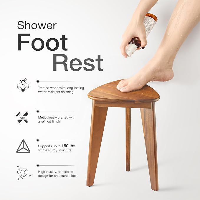 HOLANA 18" Corner Shower Foot Rest - Image 4